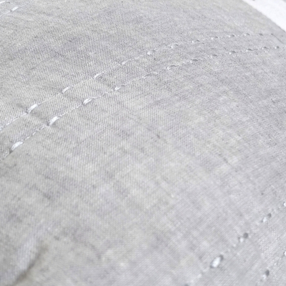 Tahari Home Set of 2 Euro Pillows Shams w Pillow Inserts Chambray Blue Denim - Picture 4 of 9